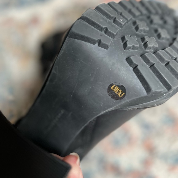 NEW BCBG Henrik Black Lace Up Platform Booties, 6.5M - Picture 9 of 9